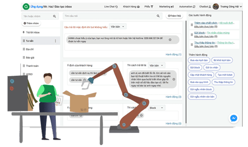 Tự động hóa quy trình chăm sóc và bán hàng cùng Chatbot & nhân viên